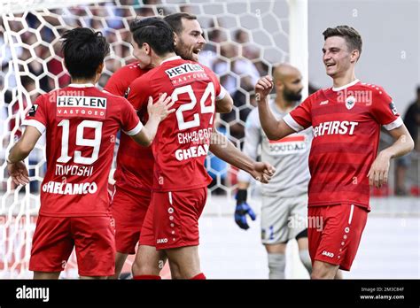 Antwerp S Vincent Janssen Celebrates After Scoring During A Soccer