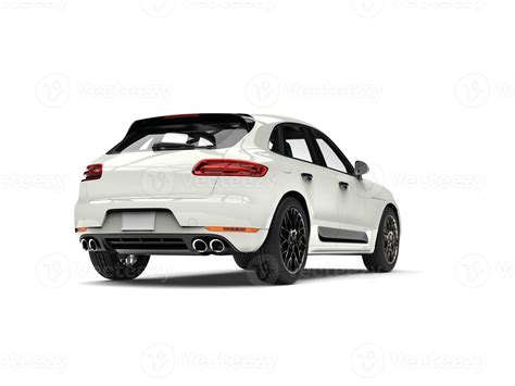 Awesome Modern White Suv Rear View 31198103 Stock Photo At Vecteezy