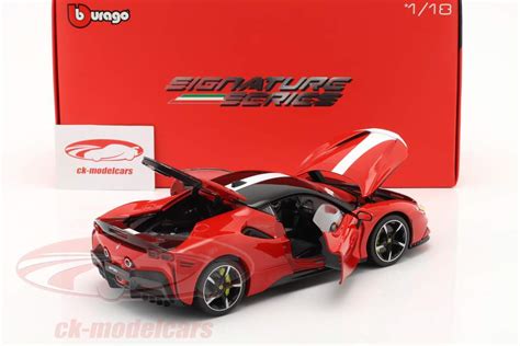 Bburago 118 Ferrari Sf90 Stradale Assetto Fiorano 2020 Red Signature