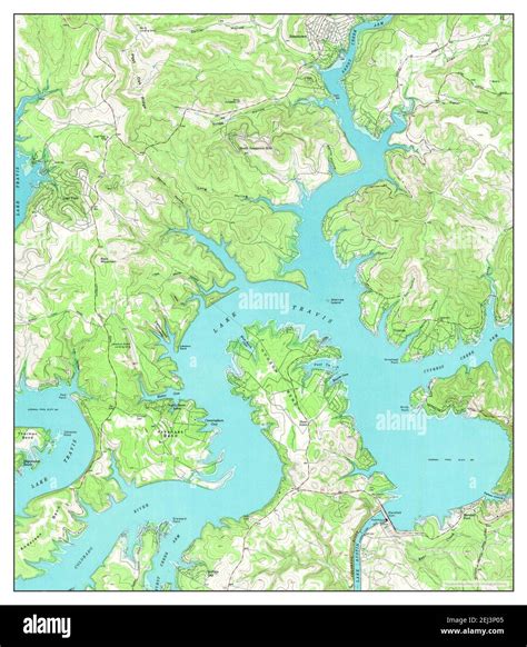 Mansfield Dam Texas Map 1968 124000 United States Of America By Timeless Maps Data Us