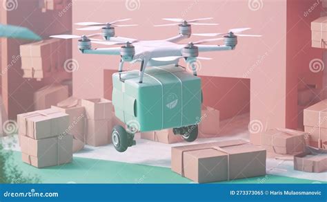 Drone Delivery Food Delivery Sustainable Solutions For A Better Future Ai Generated Stock