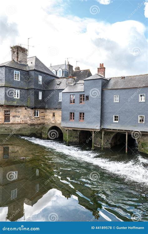 Pont De Rohan, House-lined Bridge in Landerneau (France) Stock Photo ...