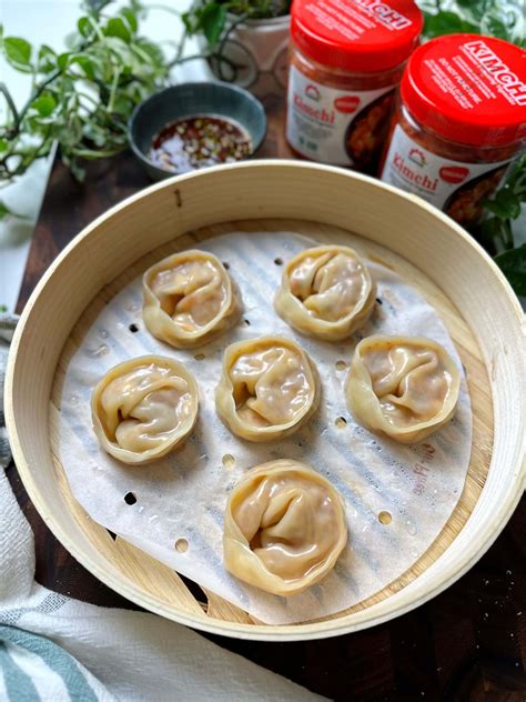 Steamed Kimchi Mandu Korean Kimchi Dumplings Smelly Lunchbox