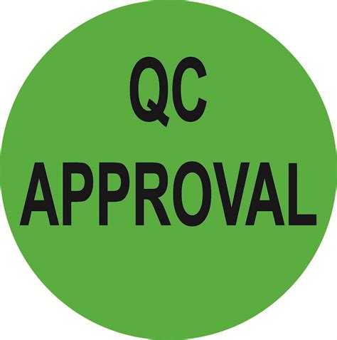 Qc Approval Labels Bright And Bold Choose Shape And Size