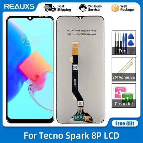 6 6 Original For Tecno Spark 8P KG7 LCD Display Touch Screen Digitizer