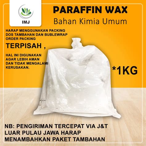 Jual PARAFIN WAX Semi Refined Bahan Pembuat LILIN BATIK Kemasan 1KG