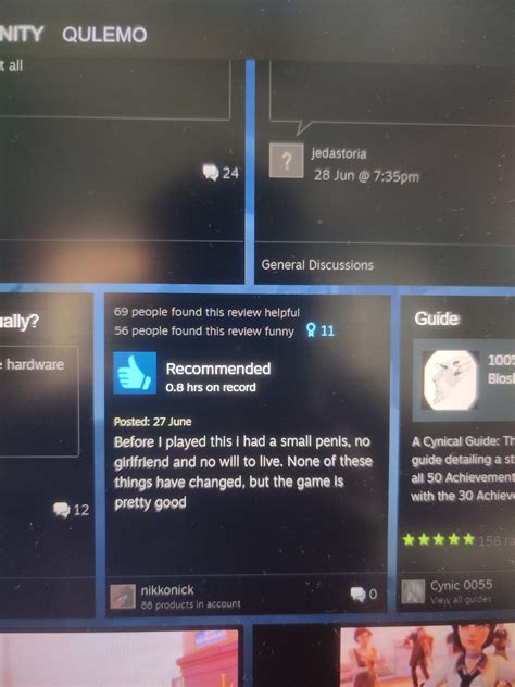 Steam reviews are the best : gaming