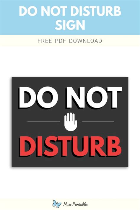 Printable Do Not Disturb Signs