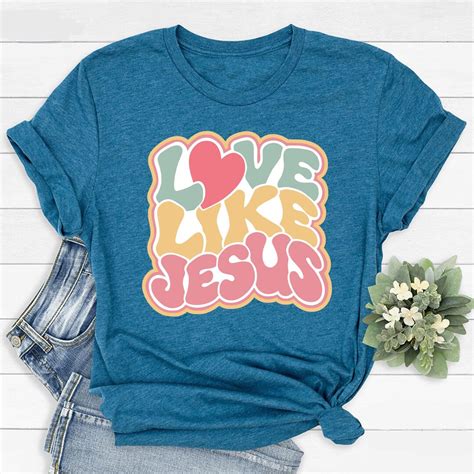 Love Like Jesus Shirt Colorful Jesus Tee Jesus Shirt Christian