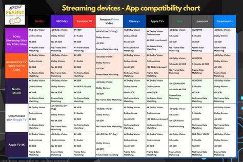 Streaming Devices (Comparison Charts & Tables) Visual Guide 2024