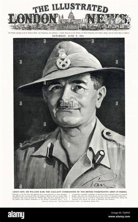 1945 Illustrated London News Lt General William Slim Stock Photo Alamy