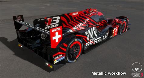 Rebellion Racing R13 LMP1 WEC Season 2018 2019 3D Model 89 3ds Dxf