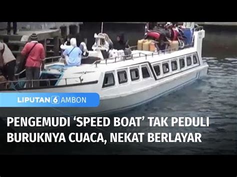 Tak Peduli Cuaca Buruk Warga Nekat Naik Speed Boat Begini Jadinya