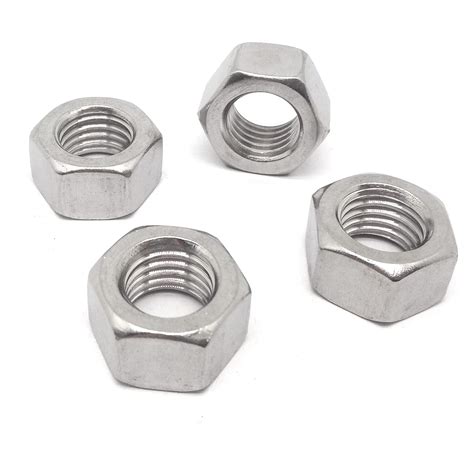 4Pcs 304 Stainless Steel Left Hand Thread Hex Nuts Hex Reverse Thread