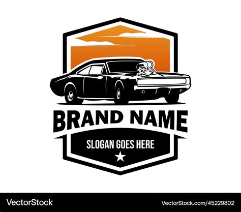 1970 Dodge Charger Car Royalty Free Vector Image