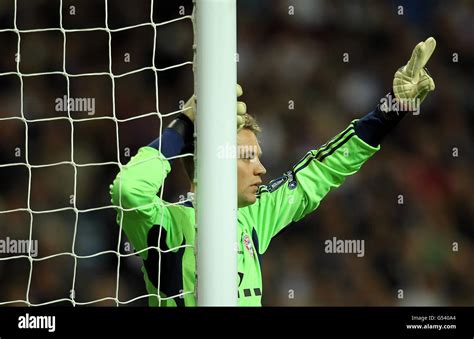 Santiago Bernabeu Bayern Munichs Goalkeeper Manuel Neuer Hi Res Stock