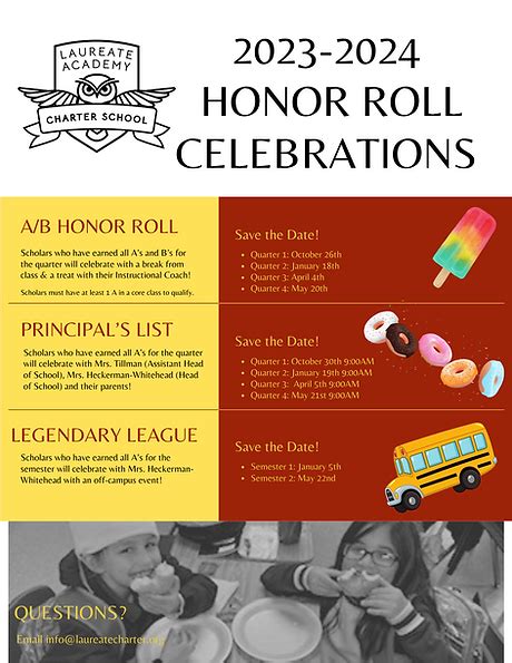 Honor Roll And Celebrations Laureate Academy Charter School