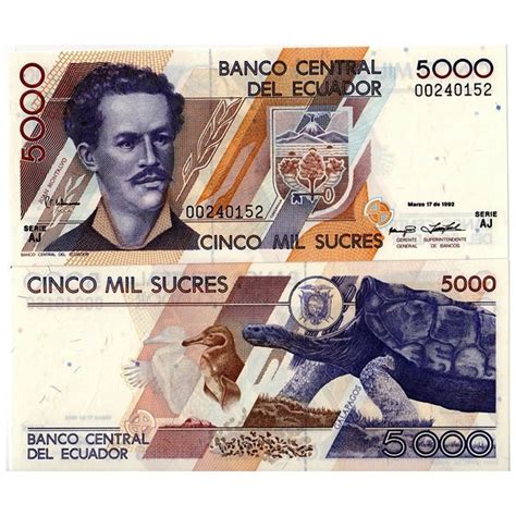 Banknote Ecuador Sucres P A Unc Mynumi