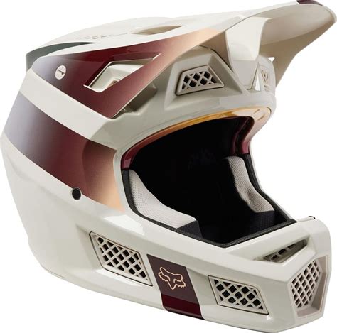 Kask Rowerowy Full Face Fox Rampage Pro Carbon Mips Bia Y Bordowy