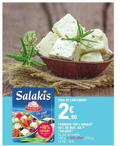 Promo Fromage Brebis De Mat Gr Salakis Chez E Leclerc