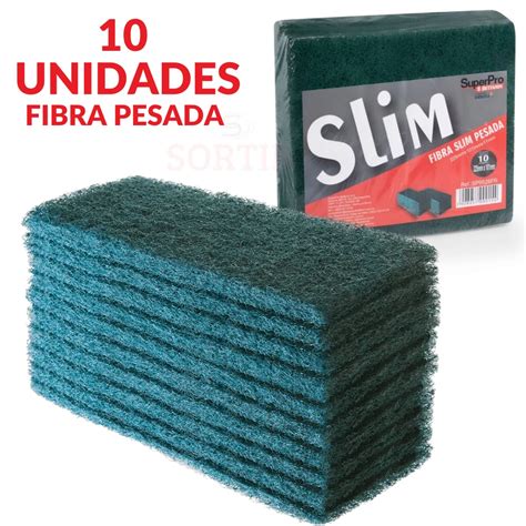 Kit Unidades Buchas De Fibra Limpeza Pesada Slim Superpro Shopee