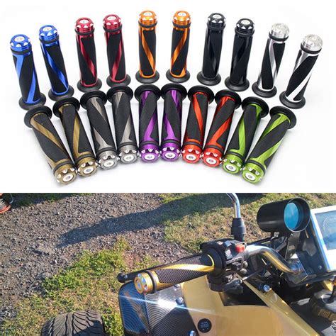 Universal Motorcycle Aluminum Rubber Gel Hand Grips For Handle