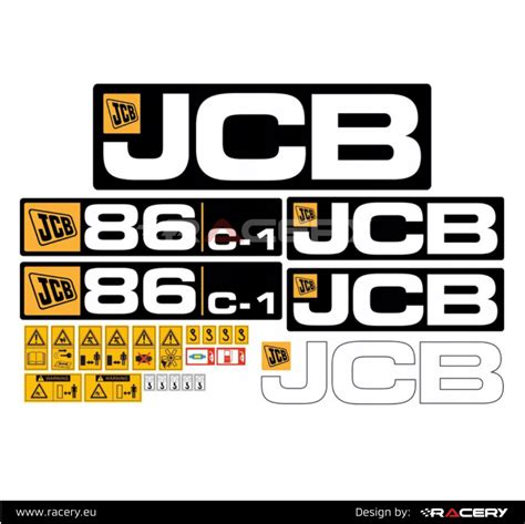 Naklejka Na Kopark Jcb C C Komplet Uv Racery Eu