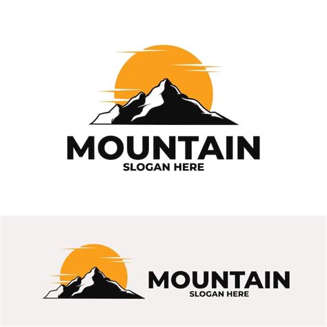 Illustration Vectorielle De Montagne Logo Design Vecteur Premium