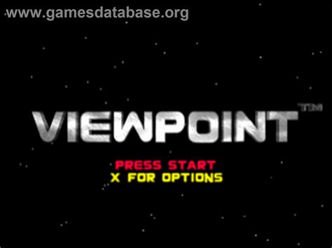 Viewpoint Sony Playstation Artwork Title Screen