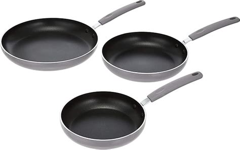 Amazon Basics Set Di 3 Padelle In Ceramica Antiaderente Da 20 3 Cm