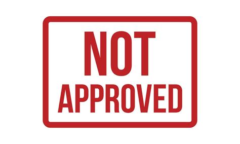 Not Approved Rubber Stamp Red Not Approved Rubber Grunge Stamp Seal