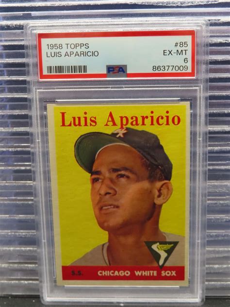 1958 Topps Luis Aparicio Base Card 85 PSA 6 EX MT White Sox EBay