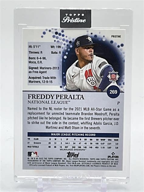 2022 Topps Pristine Pristine Refractor Freddy Peralta Milwaukee Brewers