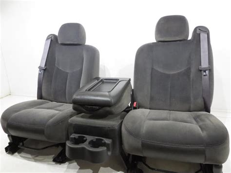 Replacement Gm Silverado Sierra Cloth Oem Front Seats With Jump Seat 2003 2004 2005 2006