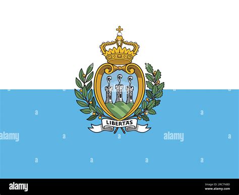 Flag Of San Marino Vector Illustration Stock Vector Image And Art Alamy