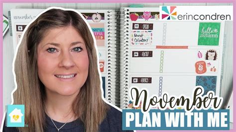 NOVEMBER 2020 WEEKLY PLAN WITH ME ERIN CONDREN LIFEPLANNER YouTube