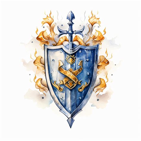 Premium Photo Coat Of Arms Medieval Knight Shield And Sword