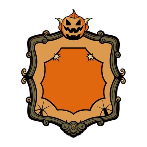 Premium Vector Vintagestyle Creepy Halloween Frame Vector Illustration