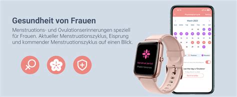 GRV Smartwatch für Damen Herren mit Telefonfunktion Fitnessuhr mit