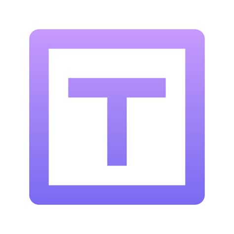 Letter T Generic Gradient Icon