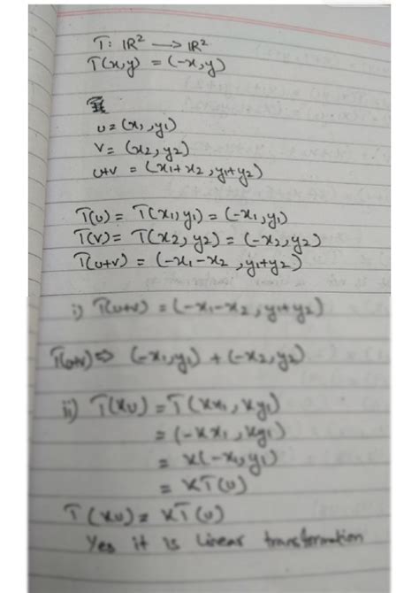 SOLUTION Matrix Transformation Linear Transformation Of Matrix Studypool