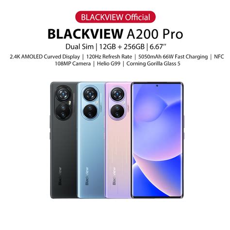 Blackview A200 Pro 6 67 AMOLED Curved 120Hz Display Helio G99 12 256GB