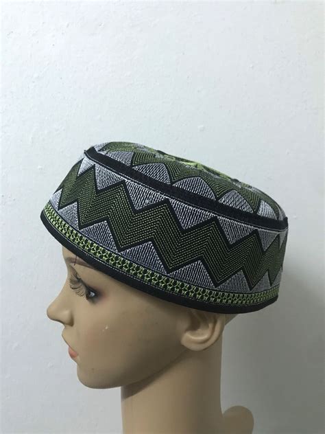 Islamic Men Kufi Hat Kofi Muslim Cap Salat Embroidery Beanie Etsy