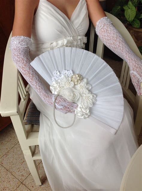 Items Similar To Wedding Fan Bouquet Bridal Fan Bouquet White