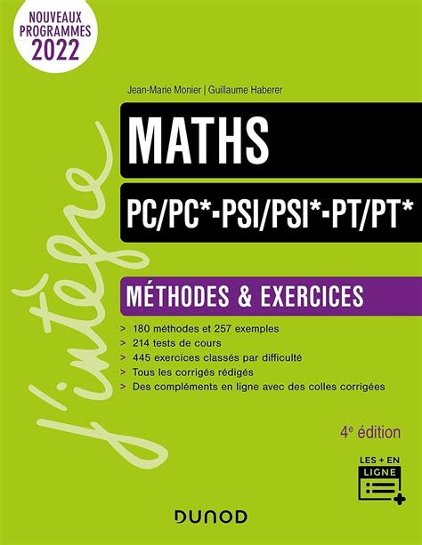 Maths M Thodes Et Exercices Pc Pc Psi Psi Pt Pt E D M Thodes