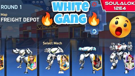 White Gang 7000 Squad Power Mech Arena Robot Showdown Bastion