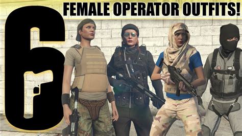 Gta V Rainbow 6 Siege Female Operator Outfits Ash Valkyrie Frost Custom Military Ouftits