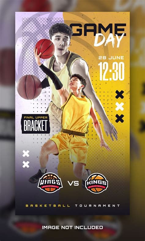 Premium Psd Basketball Sports Game Day Banner Flyer For Social Media