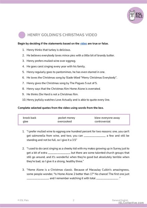 Christmas B2 C2 Esl Lesson Plan By English ESL Worksheets Pdf Doc