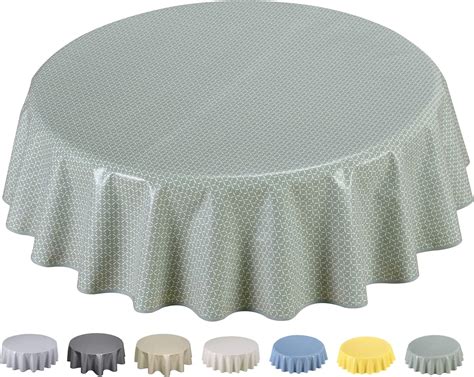 Home Direct Nappe Toile Cir E Pvc Cm Ronde Cm Vert Sauge